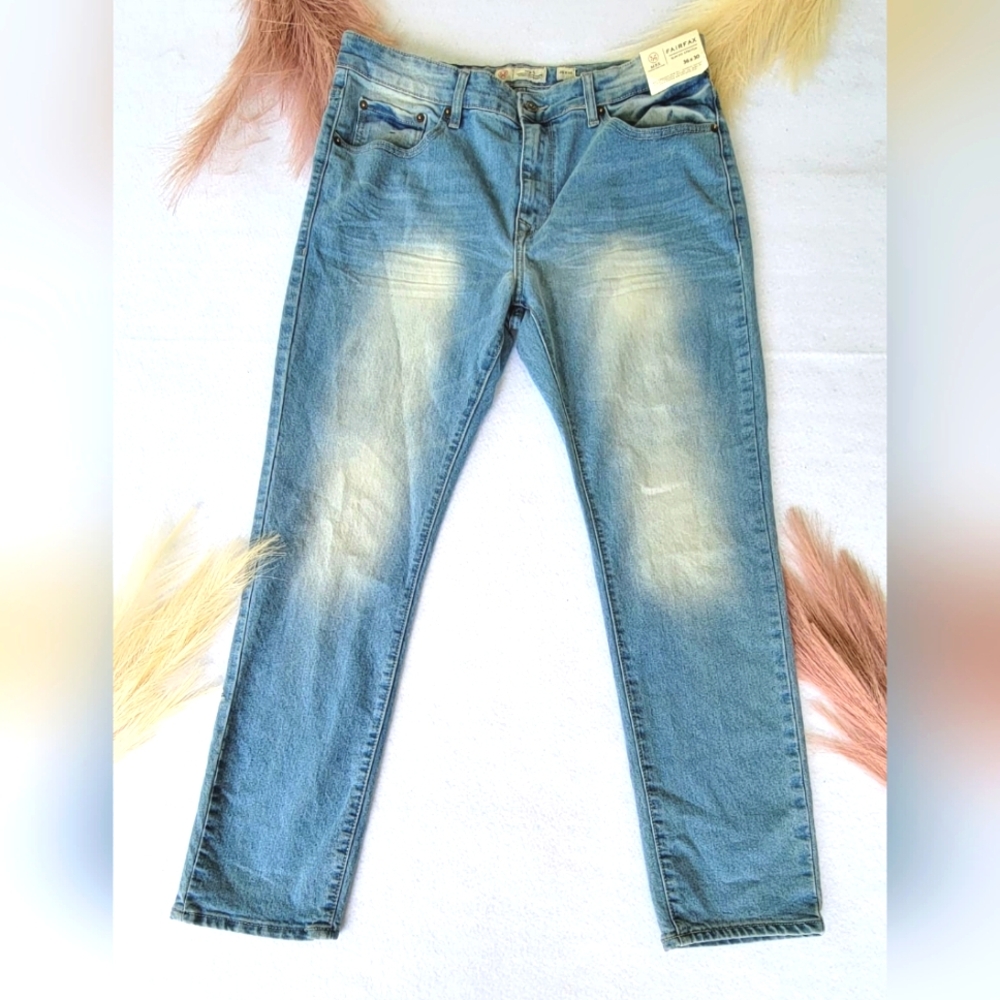 Mbx‎ fairfax slim stretch men’s jeans Style 1 107 800 M656 Color Memory Sz36×30